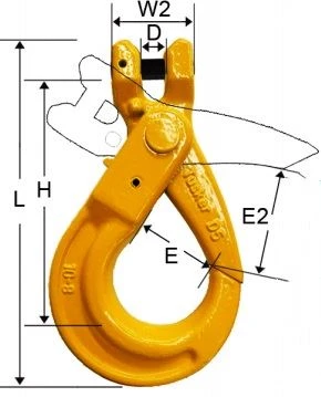g80 clevis self locking hook size